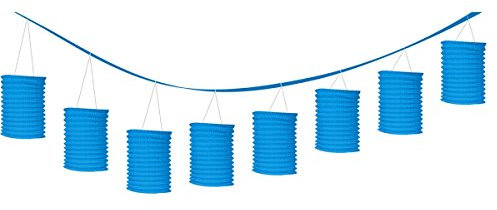 Blu Lanterna di carta Decorazioni ghirlanda (pacchetto di 8 Lanterne)