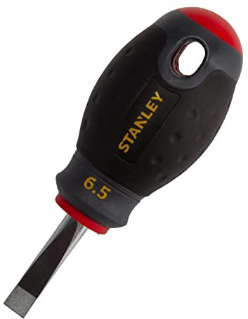 STANLEY 0-65-404 Tournevis Parallèle 6,5 X 30 Mm - Gamme FATMAX - Fabriqués En France - Lame En Acier - Sablage De L'Empreinte - Poignée Soft Grip - Liaison Quasi Incassable -Anticorrosion