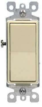 Leviton S11-05603-2IS Ivory Residential Grade Decora 3-Way AC Quiet Switch Rocker