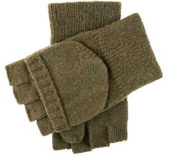 Dents Olive Strick Capmitt Schießen Handschuh - Groß