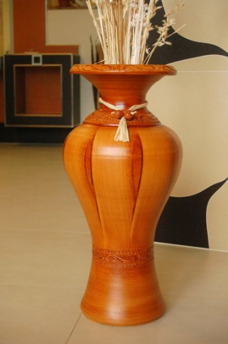 Deko-Shop-Hannusch Sehr edle große Vase/Bodenvase, echte Handarbeit