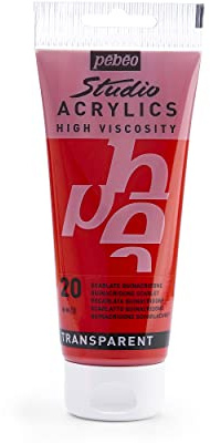 Acrylic Transparent Paint - Scarlet red - 100 ml
