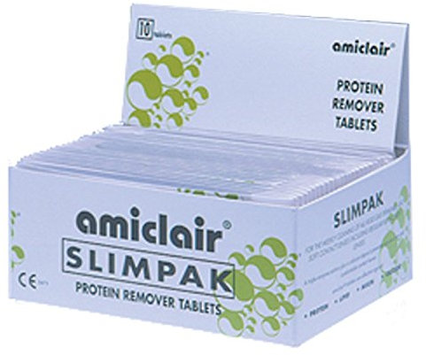 Amiclair Weekly Enzymatic Protein Remover Contact Lens Cleaning Tablets (Slim Pack 10 Tablets)