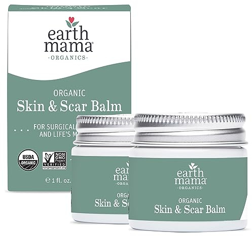 Earth Mama Organic Skin & Scar Balm - (2 Pack) 1 fl oz - Skin Balm for Scars - Made with Organic Jojoba Oil, Tamanu Oil & Gotu Kola