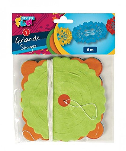 Girlande 4 Stück x 6m bunt für Party Deko Fasching Geburtstag von Aktivhandel
