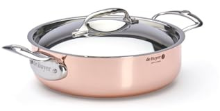 De Buyer 6441.24 Bratentopf, Kupfer, braun, 27,9 x 20,1 x 10,9 cm