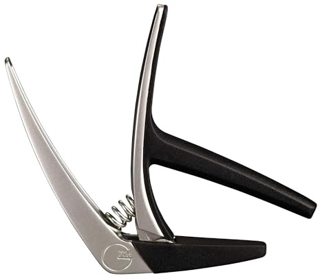 G7th Nashville Capo Guitarra 6 Cuerdas Plata – Capotraste Ligero con Muelle – Control de Presión Optimizado – Capo de Guitarra Galardonado – Diseñado en el Reino Unido