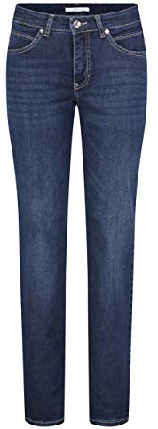 MAC Jeans dam Melanie raka jeans, Blå (Dark Blue D845), 37W x 34L