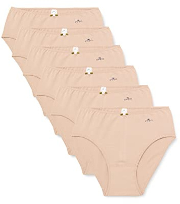 EVEN 4295/Pack 6, Braguitas para Mujer, Beige (Piel), X-Large
