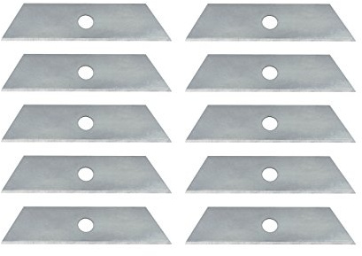Wedo 7880 reservblad (för Safety Cutter Standard, trapetsform, kolstål, plastlåda) 10 stycken, silver