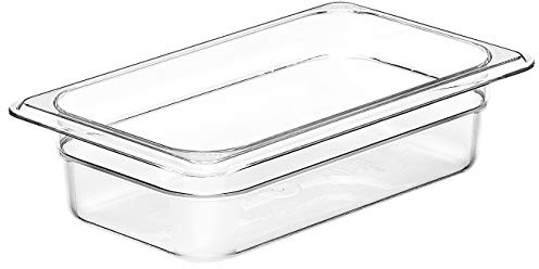 Cambro 42CW 1.8 qt Capacity, 10-7/16 Length x 6-3/8 Width x 2-1/2 Depth, Camwear Clear Polycarbonate Fourth Size Food Pan