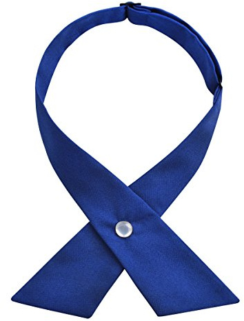 Alizeal Unisex Criss Cross Bow Tie Solid Color Adjustable Button Neck School Uniform Tie for Women/Men/Girls/Boys