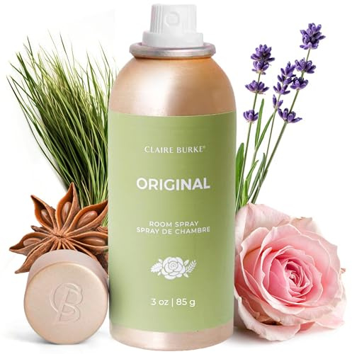 Claire Burke Original Scent Room Spray, 3 oz - Fresh Home Fragrance & Air Freshener, Natural Scent Home Fragrance, Long Lasting Natural Air Freshener