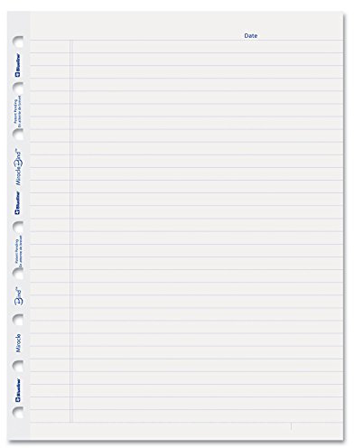 Blueline MiracleBind Notebook Refill Sheets 50 Sheets 9.25x7.25-Inch (AFR9050R) , White