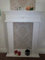 Wolkenstube White Fireplace Surround 12 cm Depth, Handcrafted Solid Wood Design, Suitable for Small Spaces