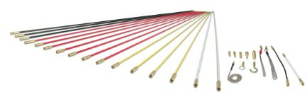 Super Rod CRMX Mega Set Includes 16m 52ft Cable Installation Kit with 12 Cable Handling Attachments