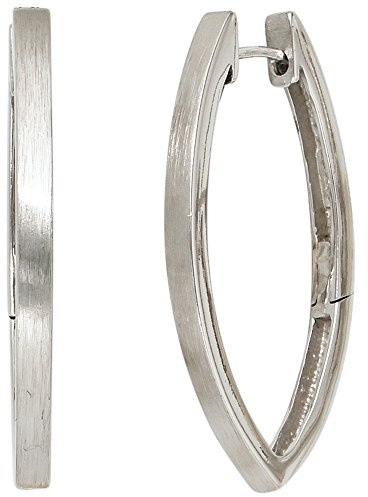 Jobo Damen-Creolen aus 925 Sterling Silber Spitz Oval