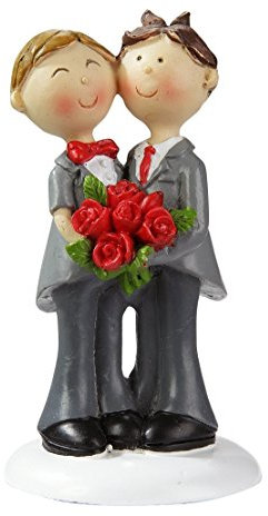 Hochzeitspaar 2 Männer 9 cm Hochzeit Tortenfigur Tischdeko