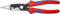 KNIPEX Elektro-Installationszange mit Mehrkomponenten-Hüllen schwarz atramentiert 200 mm, 13 82 200