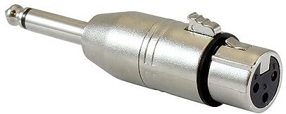 Audibax Adattatore da jack mono maschio a XLR femmina da 6,3 mm - Adattatore di collegamento via cavo - Convertitore per cuffie, altoparlanti, amplificatore, mixer audio