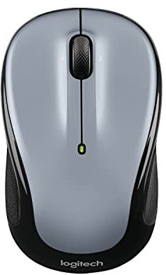 Logitech M325 Ratón Inalámbrico, 2,4 GHz con Mini Receptor USB Unifying, Seguimiento Óptico 1000 DPI, Batería 18 Meses, PC/Mac/Portátil - Gris claro
