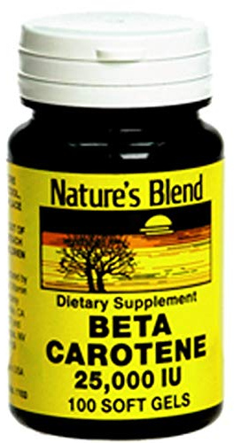 Nature's Blend Beta Carotene 25,000 IU 100 Softgels