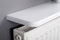 White Rounded Radiator Shelf 48x6 inch 120x15x1.8cm | Helps Deflect the Heat Back into the Room | Energy Saver | No Drilling Required