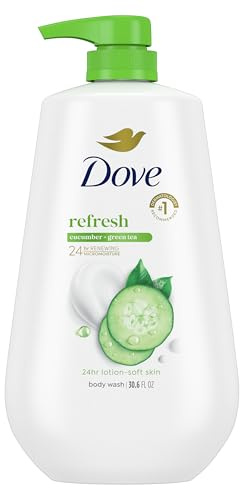 Dove Body Wash Body Wash Refresh Cucumber & Green Tea 30.6 oz, Sulfate Free