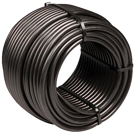 Rain Bird T22-100S Drip Irrigation 1/4 Blank Distribution Tubing, 100' Roll, Black