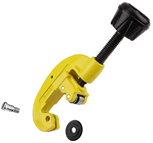 Stanley 0-70-448 Cortatubos Ajustable de 3 a 30 mm, Negro/ Amarillo