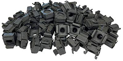RackGold® Black M6 Cage Nuts 50 Pack - USA Made