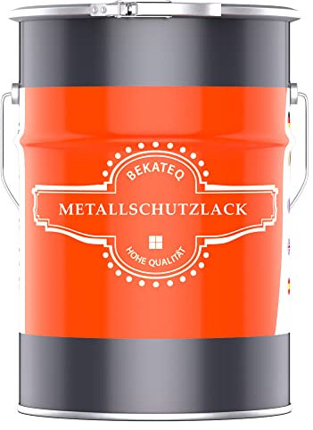 BEKATEQ Metallschutzlack 4in1 Metallfarbe 2,5L Reinweiss I Grundierung + Rostschutzfarbe + Zwischenanstrich + Deckanstrich I Metalllack für Dach, Fenster, Türen, Zaun LS-570