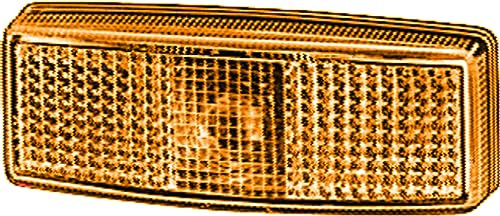 HELLA 2PS 006 717-077 Seitenmarkierungsleuchte - Begrenzungsleuchte - Anhänger - Wohnwagen - Halogen - 12/24V - Anbau - ECE/ADR/GGVS - Lichtscheibenfarbe: gelb - links/rechts
