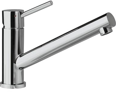 Villeroy & Boch Como Küchenarmatur, Hochdruck, Wasserhahn Küche mit Keramikkartusche und 360° Schwenkbereich, Spültischarmatur wassersparend, Auslauf Höhe 135mm, Edelstahl massiv, poliert