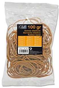 Bismark 152089 - Bolsa con gomas elásticas de 15 cm, 100 gr