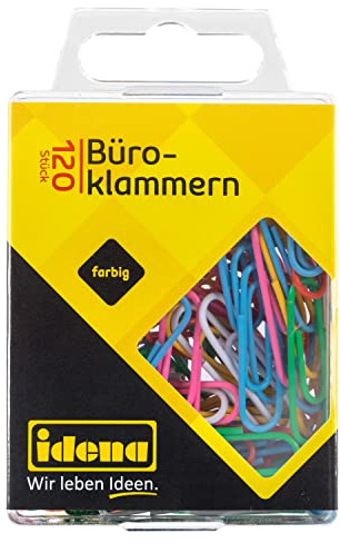 Idena 334028 - Büroklammern, ummantelt, 120 Stück