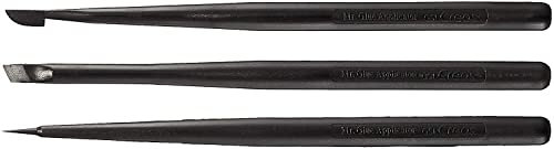 ＭＲ．ＨＯＢＢＹ＼ミスターホビー GT57 Mr. Glue Applicator, GTool, Spatel, Applikator, Modellbau Werkzeug, Zum Auftragen von Sekundenkleber, Spachtelmasse, 3 Typen Set, Sauberes Arbeiten, Schwarz, Kunststoff, 3er Set