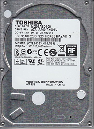 MQ01ABD100, AA00/AX001U, HDKBB96AYA01 S, Toshiba 1TB SATA 2.5 hard drive