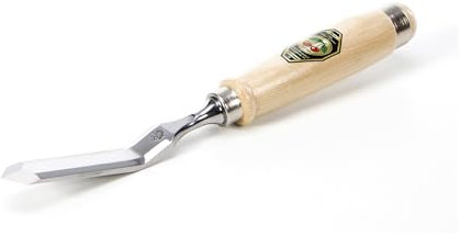 Kirschen 2326958 Stechbeitel gekröpft mit spitzer Schneide 12 mm, beige/silber