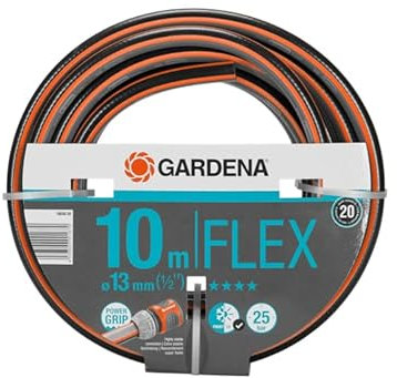 GARDENA Comfort FLEX 18030-20 13 mm 10 m 1/2 pollice 1 pz. Nero, Arancione Tubo da giardino