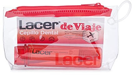 LACER -Cepillo de Dientes de Viaje, Tamaño Reducido, Cabezal Reducido para Mayor Precisión, Mango Reducido Ideal para Transportar, Máxima Eficacia