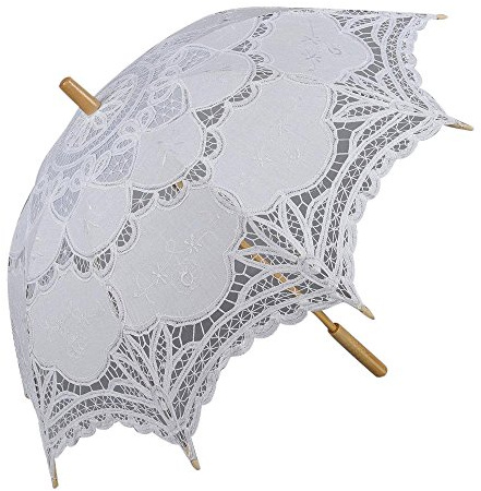 Lace Parasol Parasol Parapluie de mariée en dentelle de mariage blanc pour la décoration d'été photo souvenir