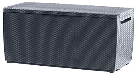 Keter Capri Outdoor Plastic Storage Box - Graphite, 123 x 53.5 x 57 cm, 302 L, 250 kg Load Capacity