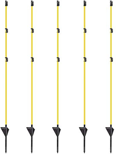 VOSS.farming 40x Fiberglaspfähle, 155cm, oval