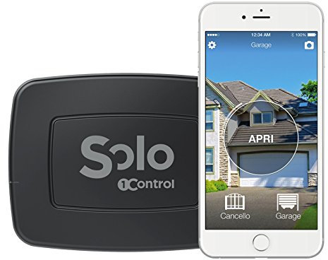 1Control SOLO 1ª GEN, Ouvre-Porte Bluetooth sans Fil pour Téléphone/Smartphone pour Ouvrir Portes et Garage Télécommandés, x 4 Portes et jusqu’à 10 Utilisateurs, Noir, Made in Italy