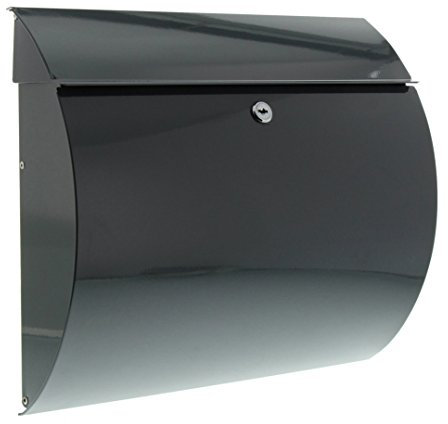 Burg Wächter Burg-Wächter Stahlbriefkasten mit Öffnungsstopp, A4 Einwurf-Format, EU Norm EN 13724, Toscana 856 ANT, Anthrazit, (B x H x T) 376 x 330 x 106 mm