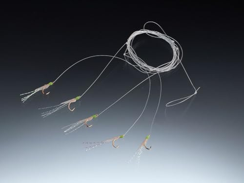 Balzer Heringssystem Micro 1,50m 5 Haken Gr. 14 - Heringsvorfach zum Angeln auf Heringe, Meeresvorfach zum Heringsangeln