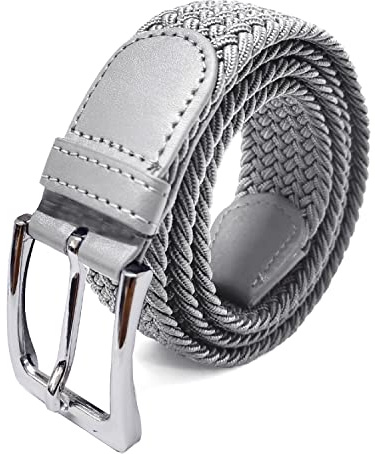 Glamexx24 Elastiskt bälte, tygbälte, stretchigt bälte: flätat unisex-bälte för herr och dam, bredd 3,5 cm, längd 90 till 120 cm