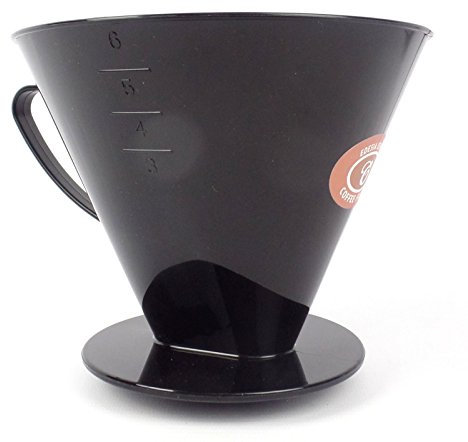 Size 6 Plastic Coffee Filter Dripper Cone by EDESIA ESPRESS