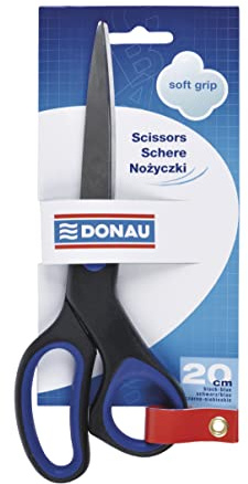 Nozyczki biurowe miekkie Donau 20 cm niebiesko-czarne